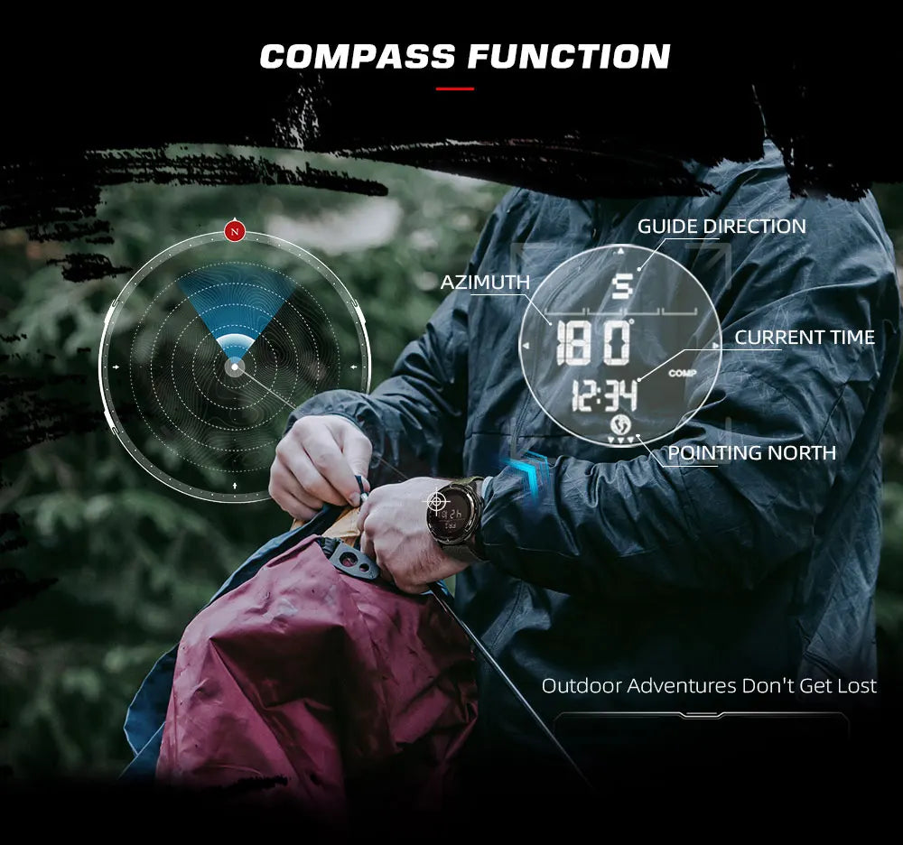 Outdoor Digital Watch - North Edge - ALPS