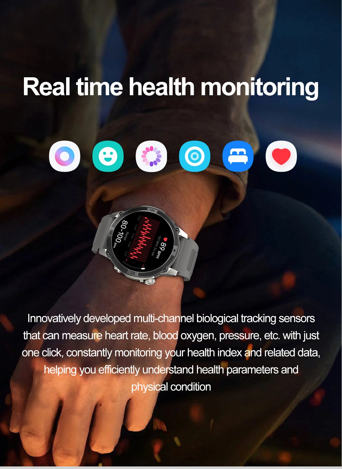 AMOLED Smart Watch - North Edge - GPS Smartwatch