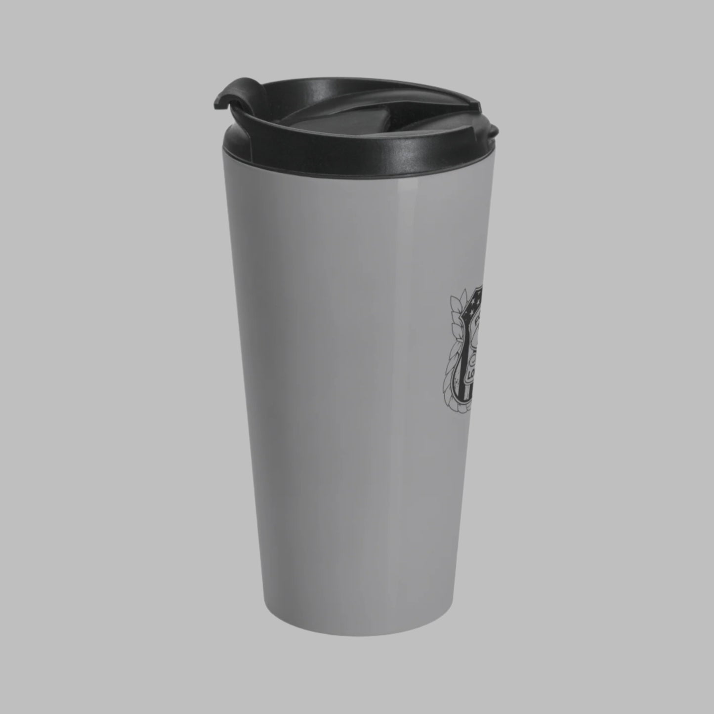 PBA245 Blue Line Shield - Stainless Steel Travel Mug