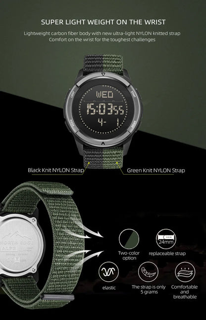 Outdoor Digital Watch - North Edge - ALPS