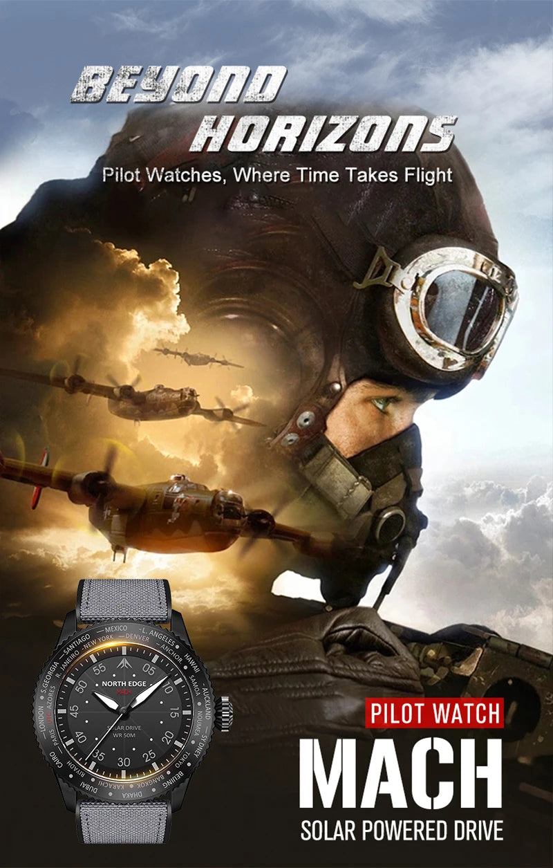Solar Powered Watch - North Edge - MACH