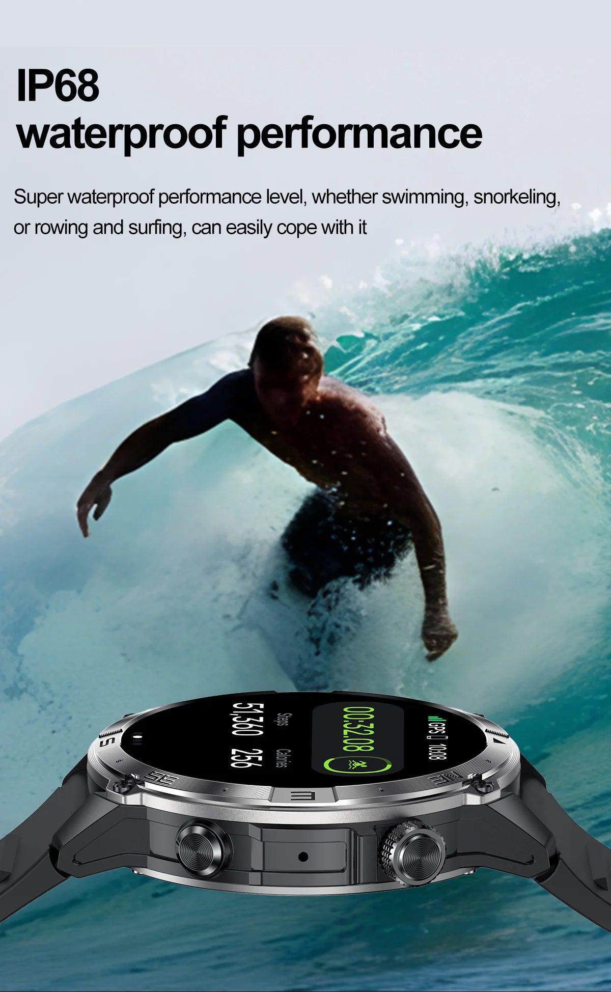 AMOLED Smart Watch - North Edge - GPS Smartwatch