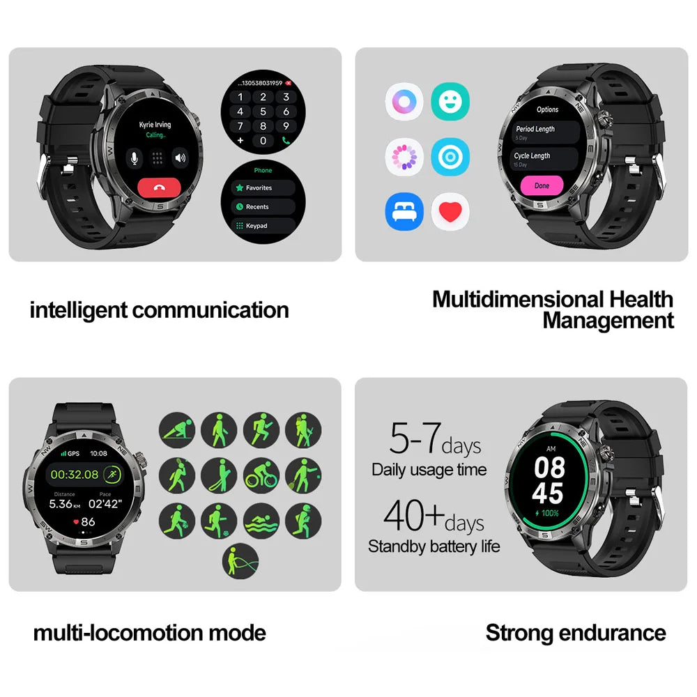 AMOLED Smart Watch - North Edge - GPS Smartwatch