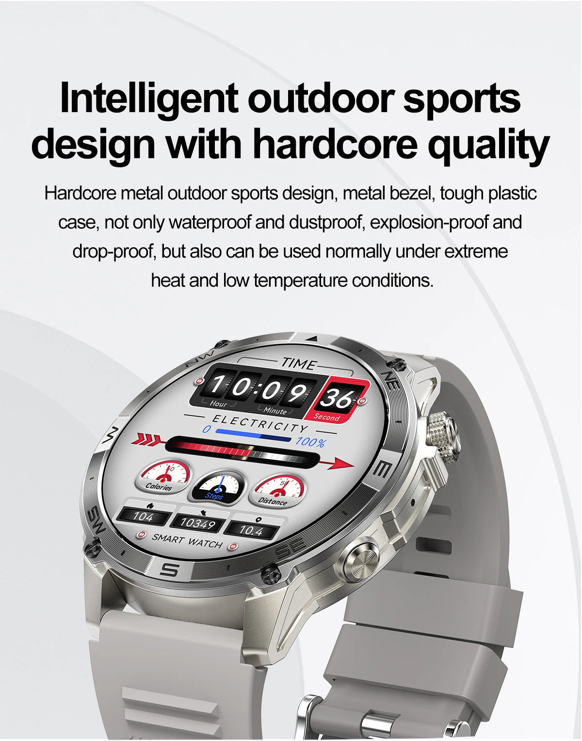 AMOLED Smart Watch - North Edge - GPS Smartwatch