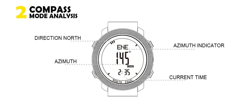 Outdoor Digital Watch - North Edge - Apache 3
