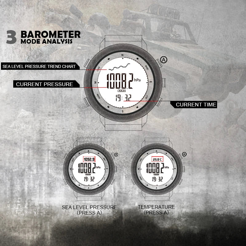 Outdoor Digital Watch - North Edge - APACHE 46